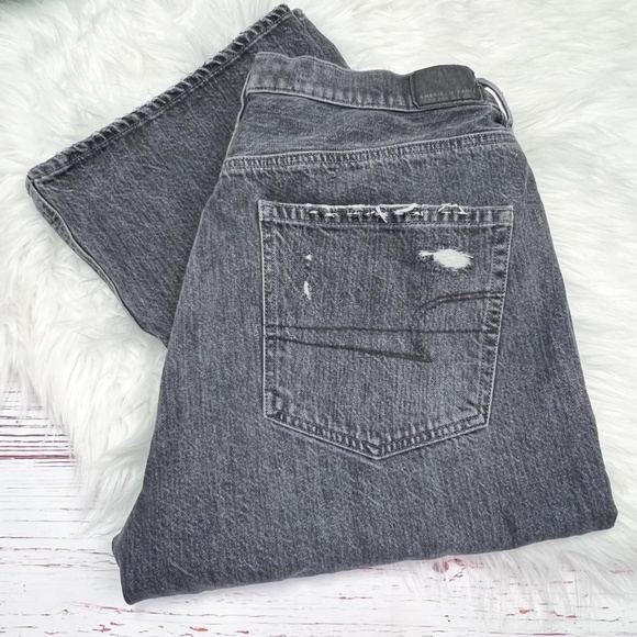 👖|•AMERICAN EAGLE•| Black 90s Flare Jeans Size 12 X-Short 👖 - Picture 3 of 5